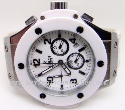 HUBLOT BIG BANG ALL-WHITE "ST. MORITZ" - STAINLESS STEEL -  WHITE RUBBER - 41mm